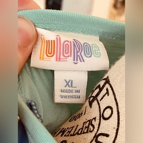 LuLaRoe XL Disney Randy Unisex Tee • Kermit the Frog • Raglan 3/4 Sleeves NWT - Picture 11 of 15